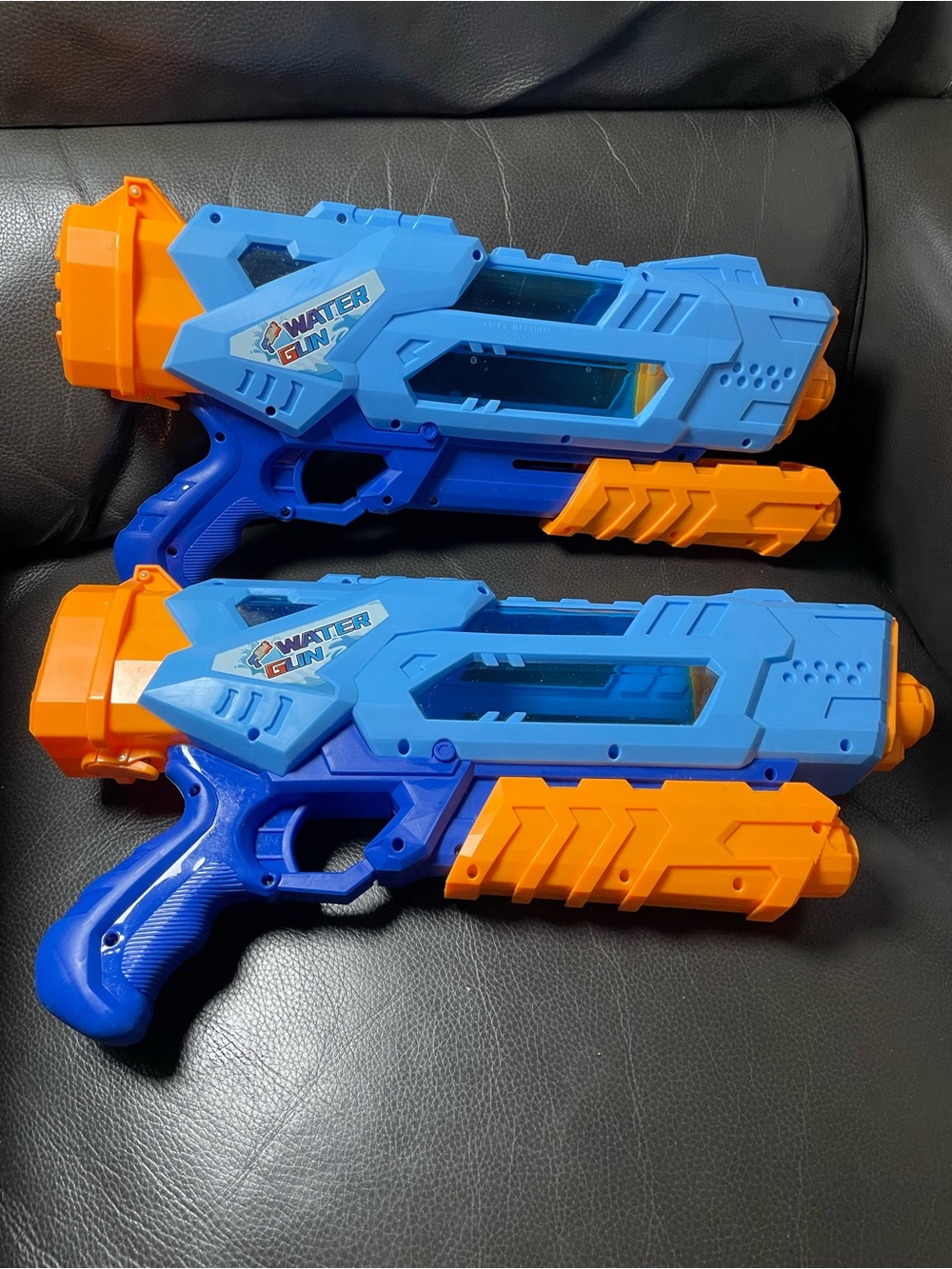 2 Pack Blue Orange Water Gun Squirt Blasters Water Blaster Toys